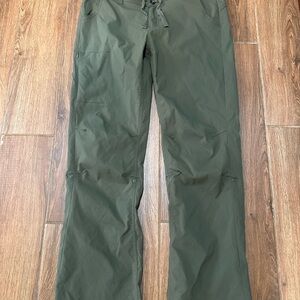 PrAna Women’s Green Casual Pants Button Drawstring Pockets Pants/Shorts